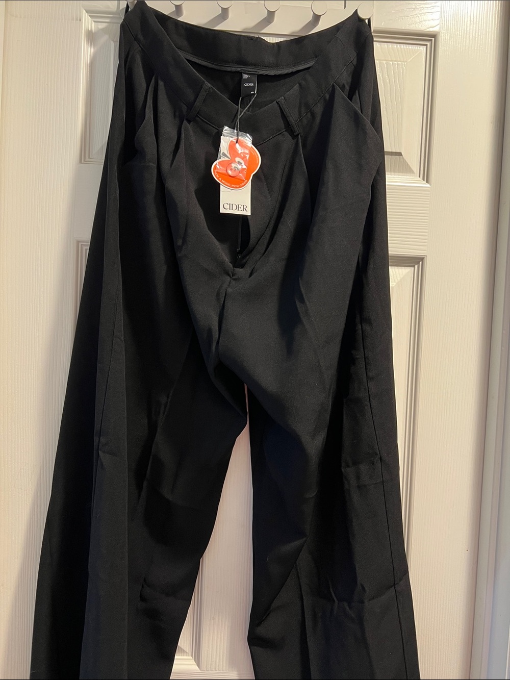 Cider Black Wide-Leg Trousers